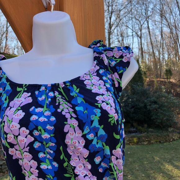 Lilly Pulitzer Maya Dress Bright Navy Fox - Picture 3 of 8